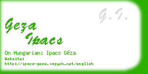 geza ipacs business card