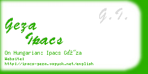 geza ipacs business card
